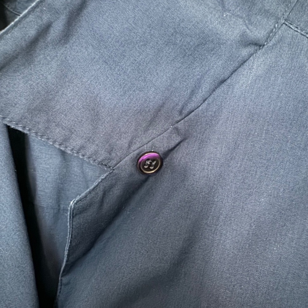 Cabin Creek Button Down Navy Blue Shirt with Collar and shirt pockets - Picture 7 of 14